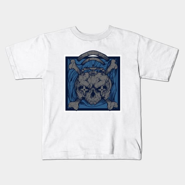 TWITCH Skull Crest Kids T-Shirt by tcezar